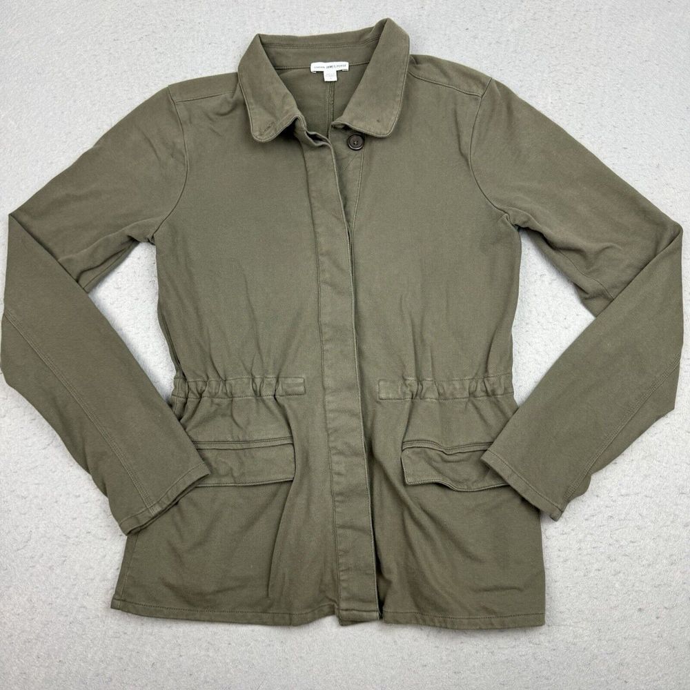 James Perse Argn Jacket Women's 2 Army Green Lightweight Drawstrings Utility